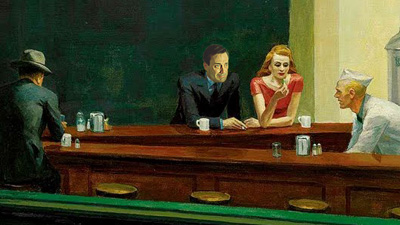 Sad Don Draper at the Diner (Detail)