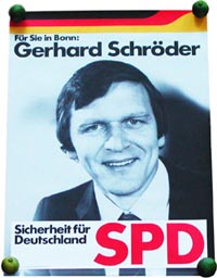 Sicherheit f&uuml;r Deutschland: Gerhard Schr&ouml;ders Wahlkreisplakat von 1980